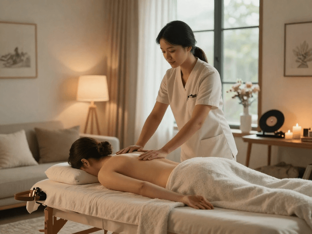 Enjoy premium 구리출장안마 services in a serene home setting with professional therapist and calming ambiance.