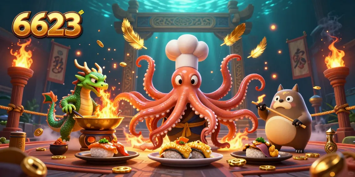 Engage in exciting 6623 gaming with vibrant casino elements and characters in action.