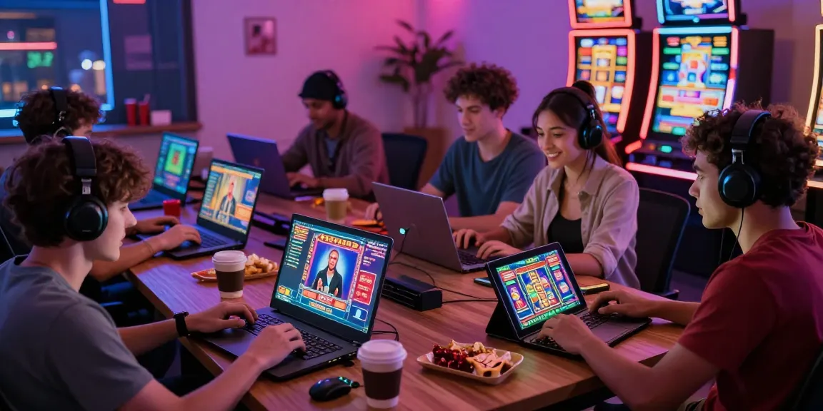 Players enjoying interactive games at 79club online casino, featuring live dealers and colorful slot graphics.