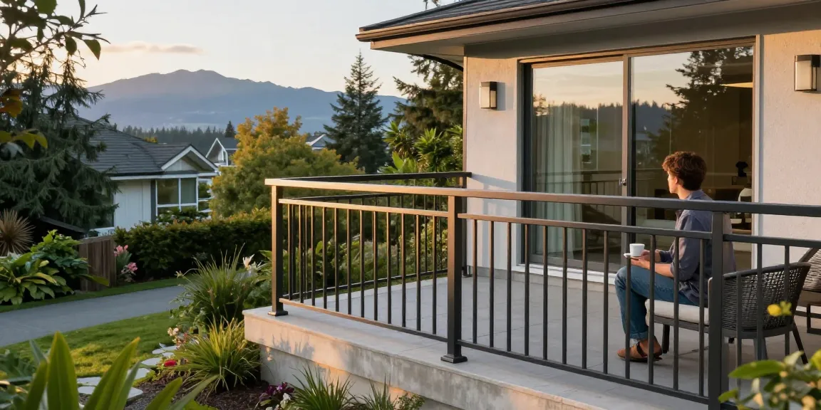 Custom railing North Vancouver enhancing outdoor living space with modern design.
