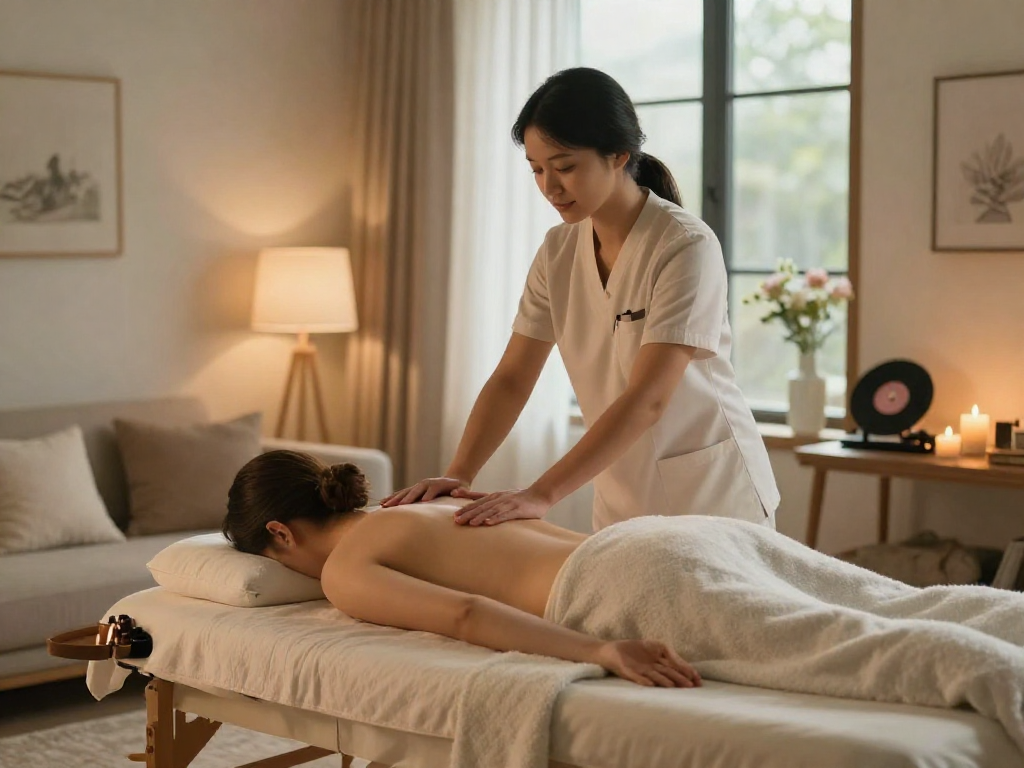 Enjoy premium 구리출장안마 services in a serene home setting with professional therapist and calming ambiance.
