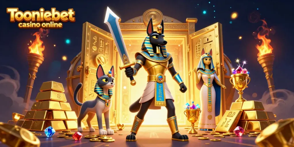 Experience the excitement of Tooniebet casino online with vibrant characters and sparkling treasures.