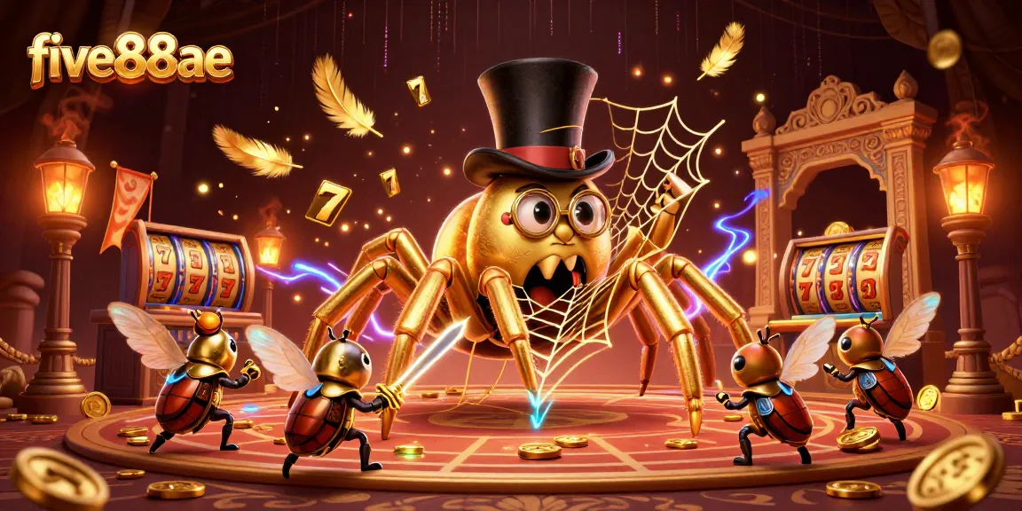 Experience thrilling gameplay at five88ae with a vibrant casino scene showcasing dynamic characters and iconic game elements.