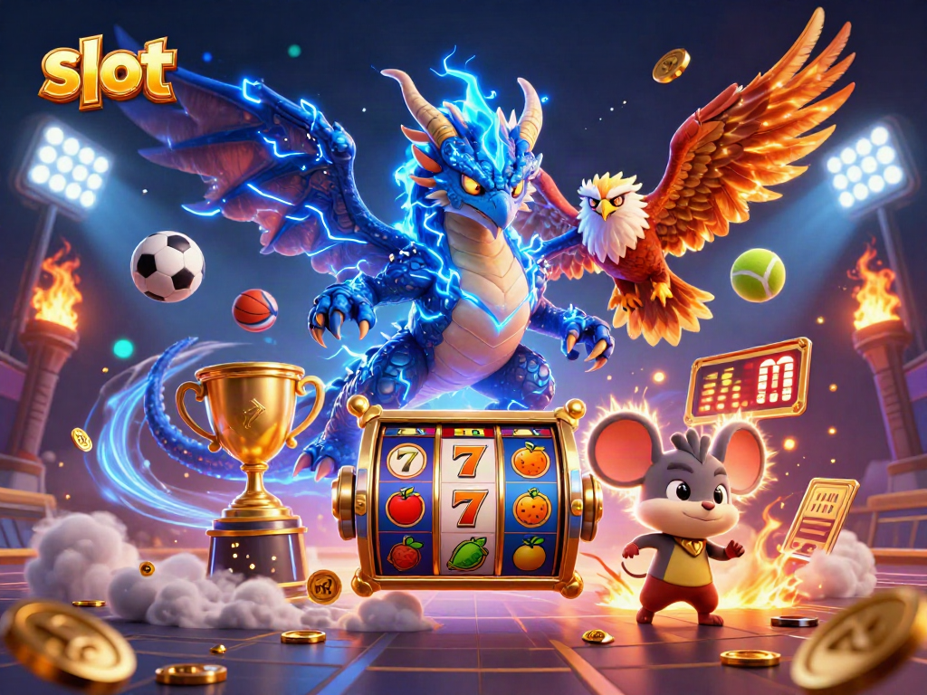 Engage with thrilling slot adventures featuring a dragon, hawk, and dynamic game elements.