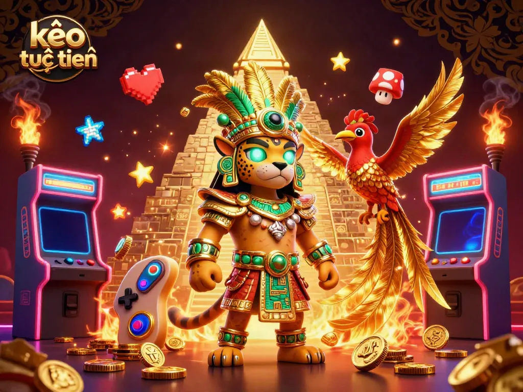 Engage in kèo trực tuyến action with vibrant 3D casino elements and dynamic characters.