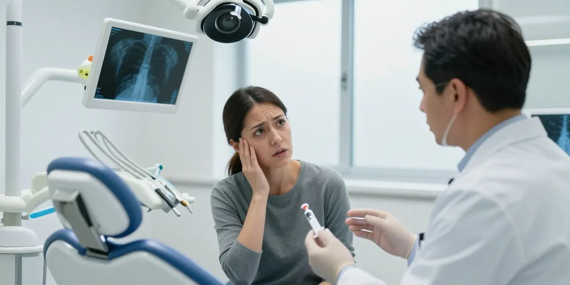 Addressing dental malpractice in Turkey in a modern dental office, patient and dentist exchanging concerns.