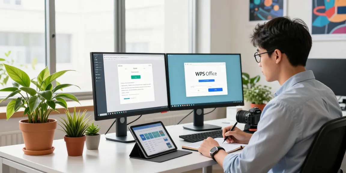 WPS Download process in a professional workspace with modern technology.