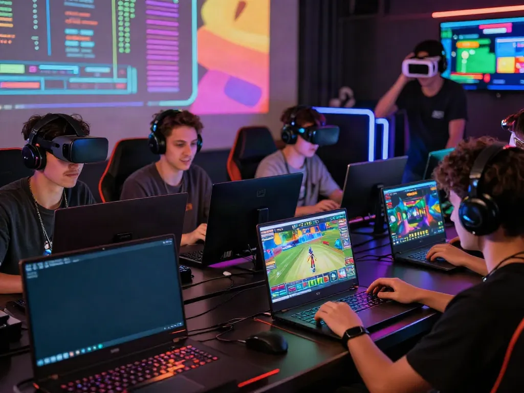 Engaged players at https://ta88.network/ enjoying online gaming with vibrant graphics and teamwork.