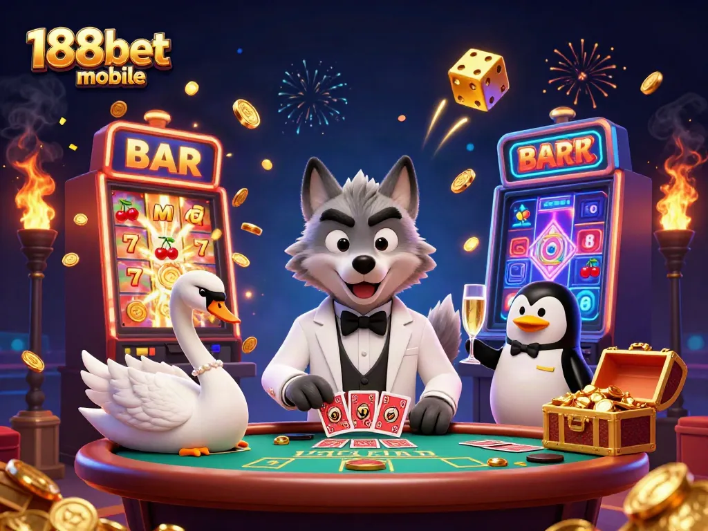 Experience the thrill of 188bet mobile gaming with vibrant casino elements in action.
