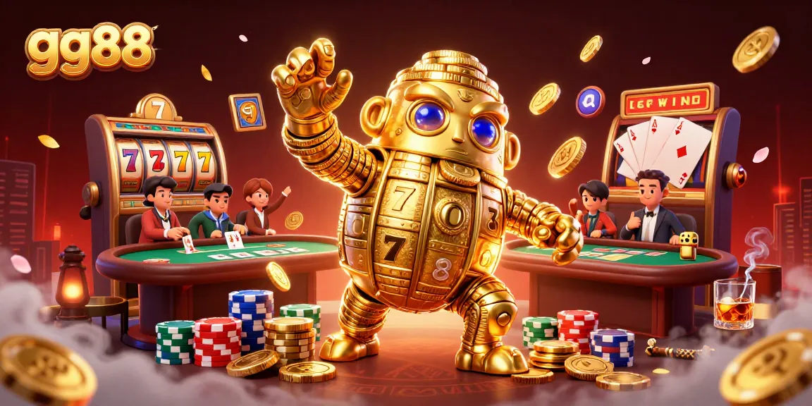 Engage in thrilling casino excitement at gg88 with a golden golem and vibrant game elements!