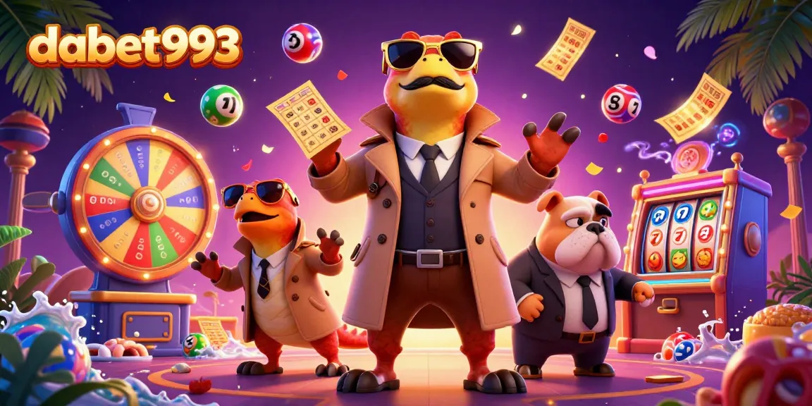 DABET 993 highlights a whimsical scene where three raptors in a trench coat attempt entry into a VIP gambling lounge.