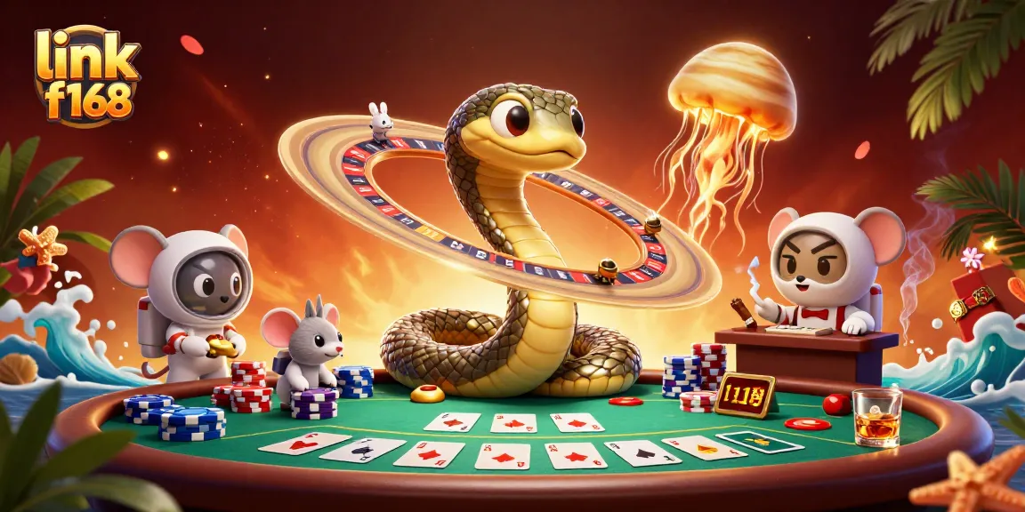 Experience the thrill of gaming with link f168 as cartoon astronauts bet on a cosmic roulette wheel.